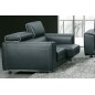 Ensemble Canapé 3 places et 2 places en cuir italien buffle MILANO, gris foncé avec leseret blanc Ensemble Canapé 3 places et 2 places en cuir italien buffle MILANO, gris foncé avec leseret blanc