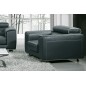 Ensemble Canapé 3 places et 2 places en cuir italien buffle MILANO, gris foncé avec leseret blanc Ensemble Canapé 3 places et 2 places en cuir italien buffle MILANO, gris foncé avec leseret blanc