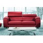 Ensemble Canapé 3 places et 2 places en cuir italien buffle MILANO, bordeaux avec leseret blanc Ensemble Canapé 3 places et 2 places en cuir italien buffle MILANO, bordeaux avec leseret blanc
