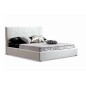 Lit en cuir italien de luxe TRENDY, blanc, 180x200