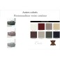 Fauteuil 1 place en cuir italien buffle ITALINA, couleurs personnalisées avec surpiqure, Autres couleurs