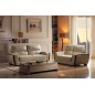 Ensemble Canapé 3 places et 2 places en cuir italien buffle RAVENA, beige Ensemble Canapé 3 places et 2 places en cuir italien buffle RAVENA, beige