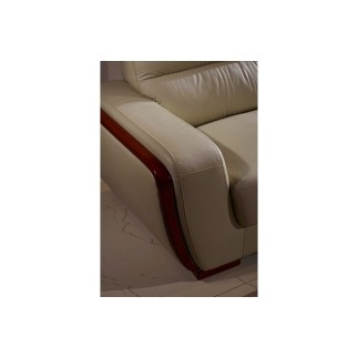 Ensemble Canapé 3 places et 2 places en cuir italien buffle RAVENA, beige