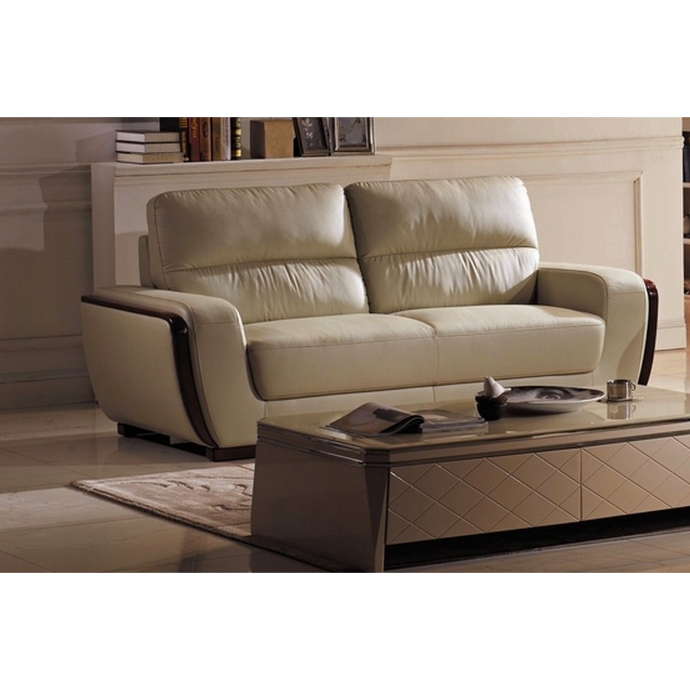 Canapé 3 places en cuir italien buffle RAVENA, beige Canapé 3 places en cuir italien buffle RAVENA, beige