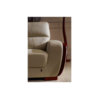 Canapé 3 places en cuir italien buffle RAVENA, beige