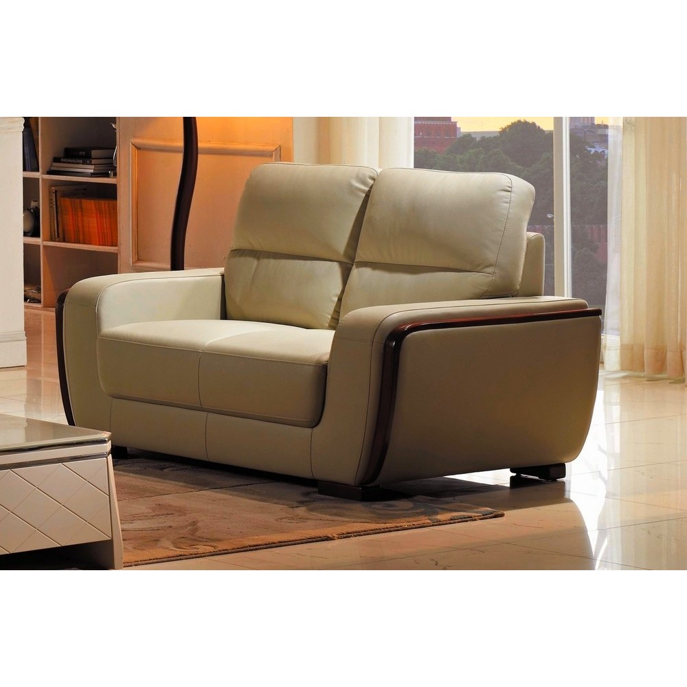 Canapé 2 places en cuir italien buffle RAVENA, beige Canapé 2 places en cuir italien buffle RAVENA, beige