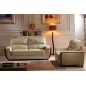 Canapé 2 places en cuir italien buffle RAVENA, beige Canapé 2 places en cuir italien buffle RAVENA, beige