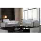 Ensemble Canapé 3 places et 2 places en cuir italien buffle LUXY, blanc Ensemble Canapé 3 places et 2 places en cuir italien buffle LUXY, blanc