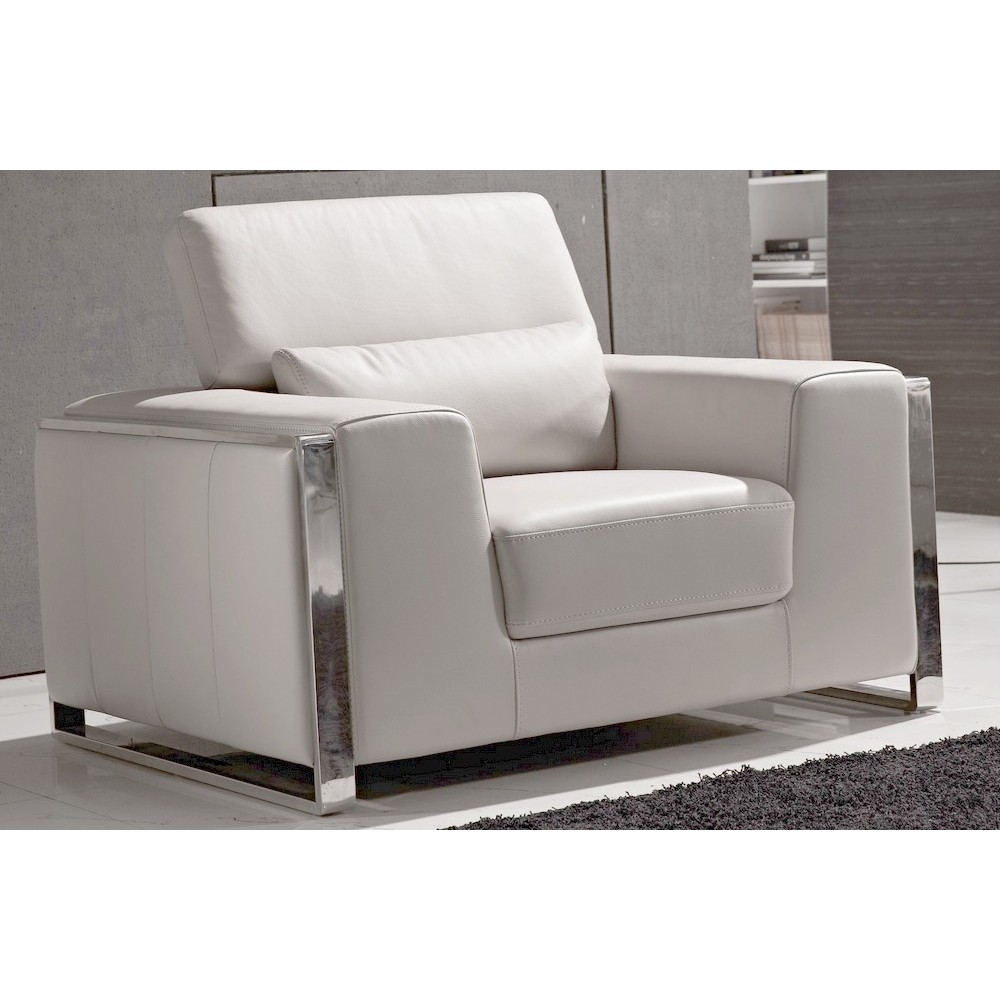 fauteuil 1 place en cuir italien buffle LUXY, blanc fauteuil 1 place en cuir italien buffle LUXY, blanc