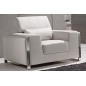 fauteuil 1 place en cuir italien buffle LUXY, blanc fauteuil 1 place en cuir italien buffle LUXY, blanc