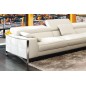 Canapé d'angle en cuir italien 5 places SUEDE, blanc, angle droit Canapé d'angle en cuir italien 5 places SUEDE, blanc, angle droit