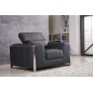 fauteuil 1 place en cuir italien buffle LUXY, noir fauteuil 1 place en cuir italien buffle LUXY, noir