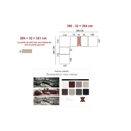 Canapé d'angle relax en cuir de buffle italien de luxe double relax électrique, 7/8 places, MONTE CARLO, Commande personnalisée