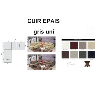 Canapé d'angle double relax électrique en cuir Epais de buffle italien de luxe BESTRELAX, SUR MESURE personnalisé sur demande du