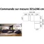 Canapé d'angle relax FABRICATION SPECIALE PERSONNALISEE SUR MESURE en cuir de buffle italien de luxe avec 2 relax électriques, M