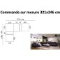 - Canapé d'angle relax FABRICATION SPECIALE PERSONNALISEE SUR MESURE en cuir de buffle italien de luxe avec 2 relax électriques,
