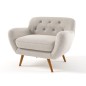 Fauteuil 1 place en tissu de qualité ZEST, ivoire. Fauteuil 1 place en tissu de qualité ZEST, ivoire.