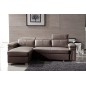 Solde paiement de la commande Y9JE12072027, canapé d'angle convertible en cuir buffle italien 5 places, allure, moka, angle gauc