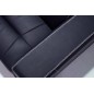 Ensemble Canapé 3 places et 2 places en cuir italien buffle VEGA, noir avec surpiqure blanche Ensemble Canapé 3 places et 2 places en cuir italien buffle VEGA, noir avec surpiqure blanche