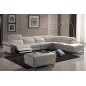 Solde de paiement de la commande, 1X Canapé d'angle relax en cuir buffle italien, de luxe relaxino, blanc, angle droit , 6x sans