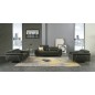 Ensemble Ensemble canapé 3 places et 2 places et fauteuil en cuir italien buffle GRANTI, couleur gris foncé et liseret gris clai Ensemble Ensemble canapé 3 places et 2 places et fauteuil en cuir italien buffle GRANTI, couleur gris foncé et liseret gris clai