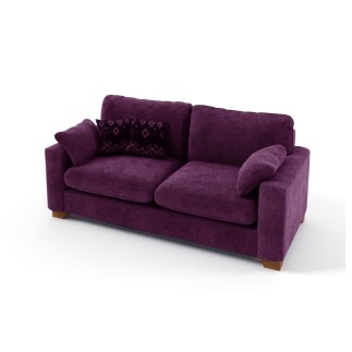 Canapé 2 places en tissu de qualité COSY, violet.