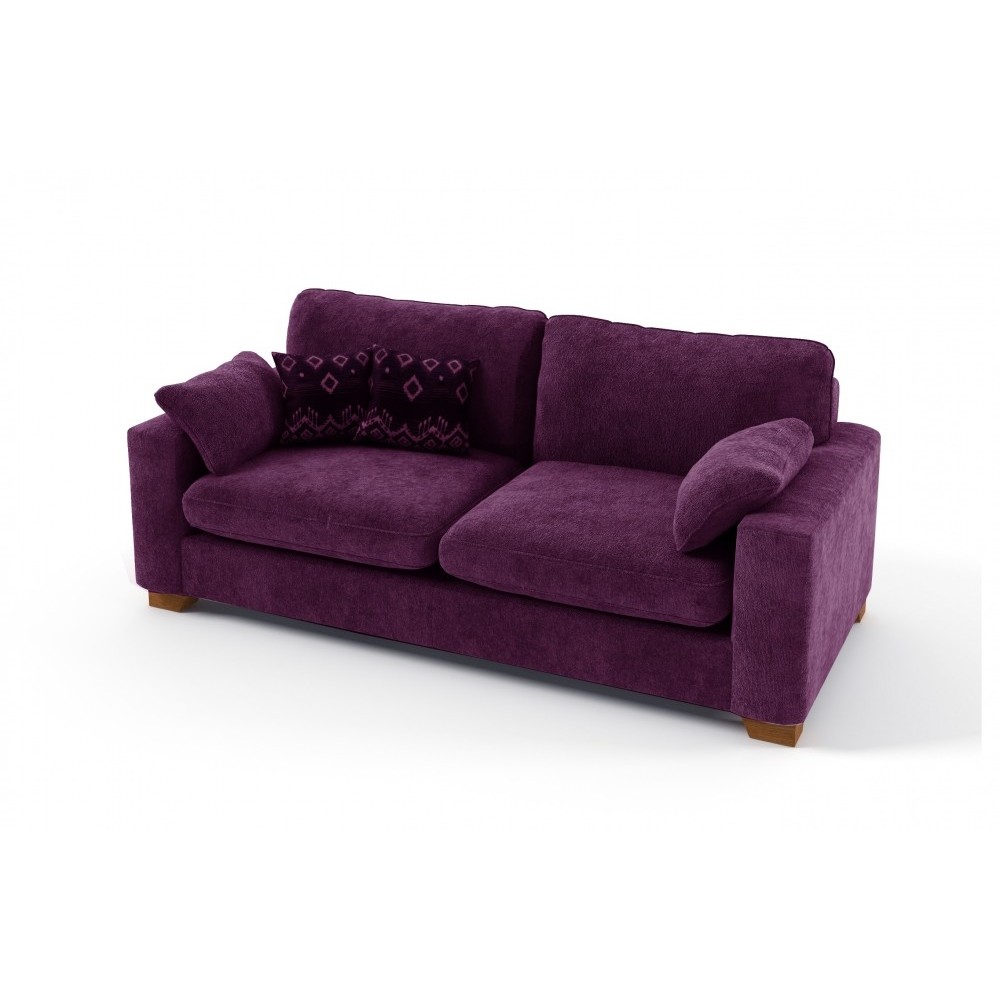 Canapé 3 places en tissu de qualité COSY, violet. Canapé 3 places en tissu de qualité COSY, violet.