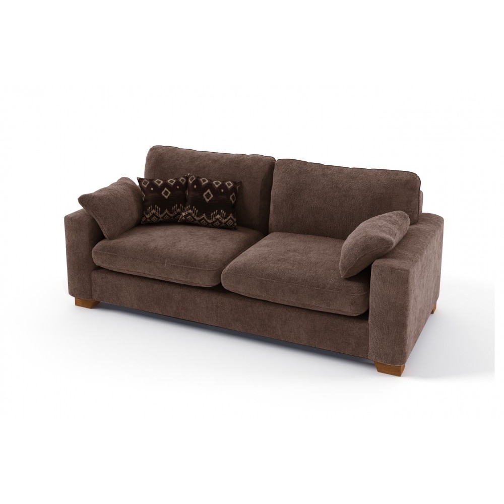 Canapé 3 places en tissu de qualité COSY, marron. Canapé 3 places en tissu de qualité COSY, marron.