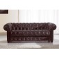 Solde paiement de la commande : Canapé 3 places en cuir italien CHESTERFIELD SELECT, chocolat, 3x sans frais, total 1258 €