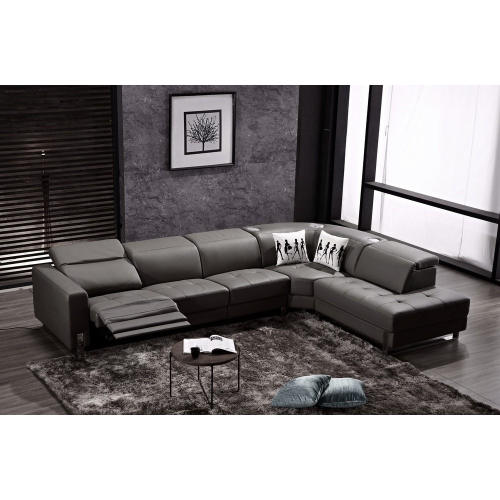 1er paiement de la commande 1X Canapé d'angle en cuir de buffle italien 7/8 places relaxzen, noir, angle droit, 6x sans frais, t