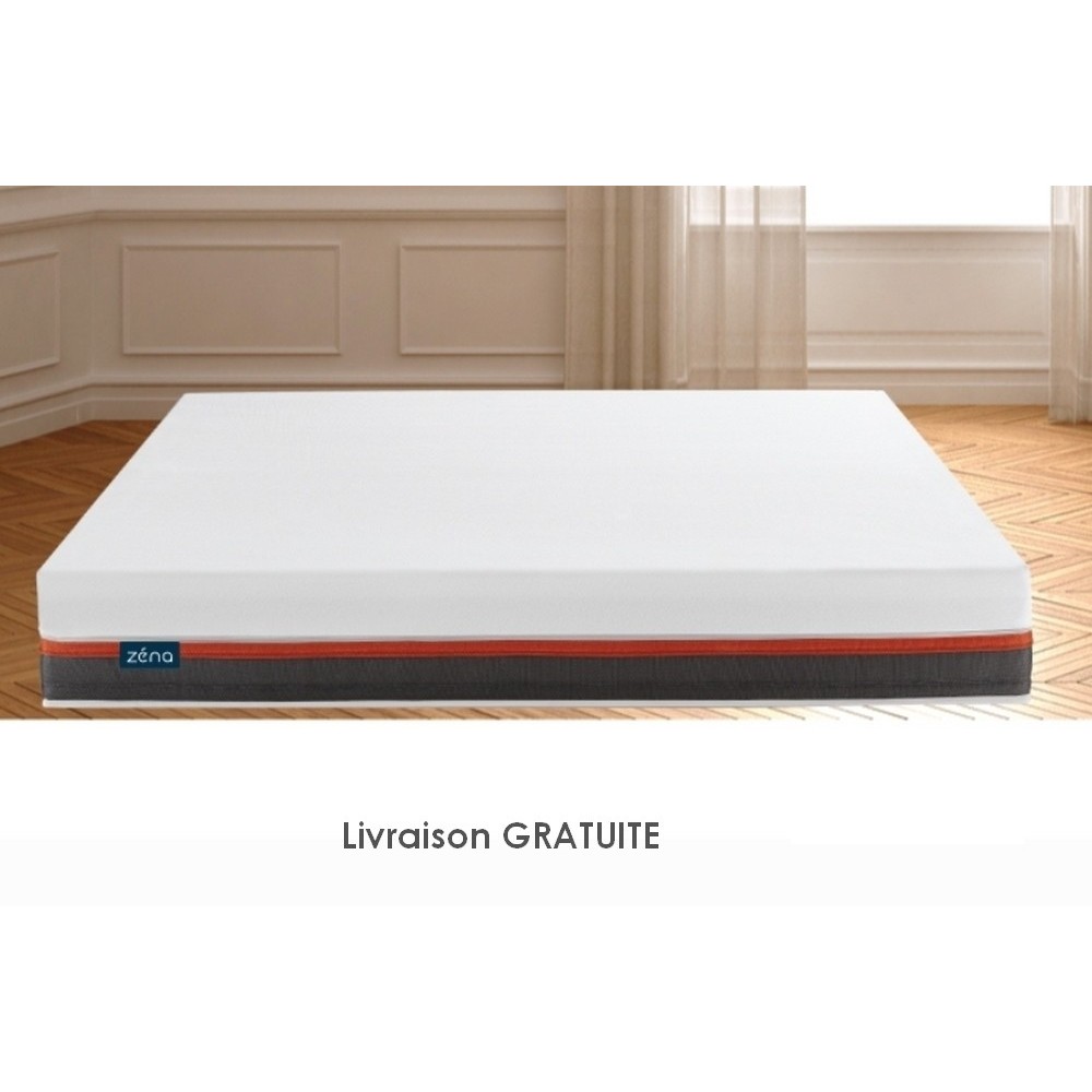 Exceptionnel MATELAS Zéna 180x200 avec 4 COUCHES de mousse haute qualité, mémoire de forme + Latex et Sur-couche, épaisseur 26 c Exceptionnel MATELAS Zéna 180x200 avec 4 COUCHES de mousse haute qualité, mémoire de forme + Latex et Sur-couche, épaisseur 26 c