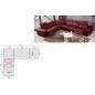 Commande SUR MESURE PERSONNALISEE SUR DEMANDE DU CLIENT AVEC UNE ASSISE EN MOINS DE 77cm, Canapé d'angle double relax électrique