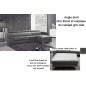 Paiement du solde de la commande Canapé d'angle convertible en cuir de buffle italien de luxe 5 places ANTHONY, gris foncé, surp