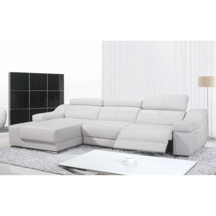 Second paiement de la commande composée de 4 canapés d'angle double relax en cuir de buffle italien de luxe 5 places BiRELAX, bl