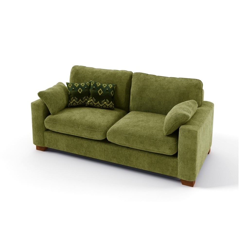 Canapé 2 places convertible en tissu de qualité COSY, vert, Vert olive Canapé 2 places convertible en tissu de qualité COSY, vert, Vert olive