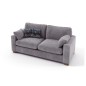 Canapé 2 places convertible en tissu de qualité COSY, gris brun. Canapé 2 places convertible en tissu de qualité COSY, gris brun.