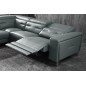 Canapé d'angle avec un relax électrique en cuir de buffle italien de luxe 6 places REVOLAX gris foncé, angle gauche, POUF OFFERT Canapé d'angle avec un relax électrique en cuir de buffle italien de luxe 6 places REVOLAX gris foncé, angle gauche, POUF OFFERT