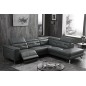 Canapé d'angle avec un relax électrique en cuir de buffle italien de luxe 6 places REVOLAX noir, angle droit, POUF OFFERT Canapé d'angle avec un relax électrique en cuir de buffle italien de luxe 6 places REVOLAX noir, angle droit, POUF OFFERT