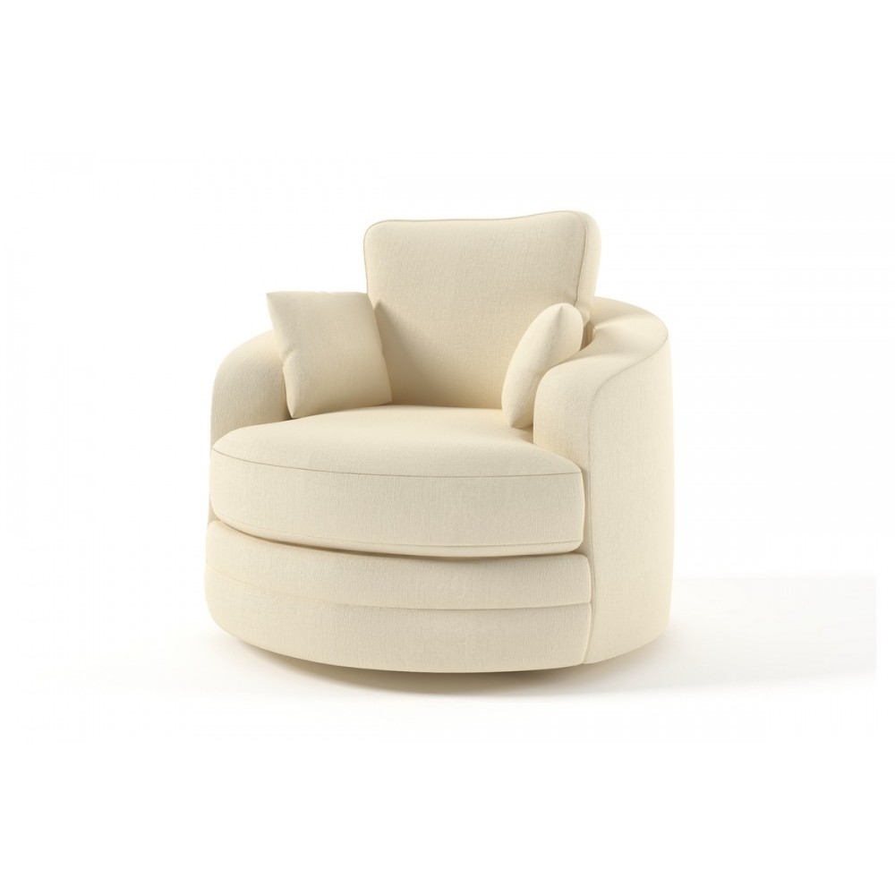Fauteuil 1 place PIVOTANT en tissu de qualité SWITY, ivoire Fauteuil 1 place PIVOTANT en tissu de qualité SWITY, ivoire