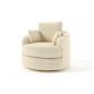 Fauteuil 1 place PIVOTANT en tissu de qualité SWITY, ivoire Fauteuil 1 place PIVOTANT en tissu de qualité SWITY, ivoire