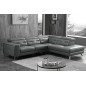 Canapé d'angle avec un relax électrique en cuir de buffle italien de luxe 6 places REVOLAX noir, angle droit, POUF OFFERT Canapé d'angle avec un relax électrique en cuir de buffle italien de luxe 6 places REVOLAX noir, angle droit, POUF OFFERT