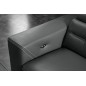 Canapé d'angle avec un relax électrique en cuir de buffle italien de luxe 6 places REVOLAX noir, angle droit, POUF OFFERT Canapé d'angle avec un relax électrique en cuir de buffle italien de luxe 6 places REVOLAX noir, angle droit, POUF OFFERT