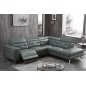 Canapé d'angle avec un relax électrique en cuir de buffle italien de luxe 6 places REVOLAX gris foncé, angle droit, POUF OFFERT Canapé d'angle avec un relax électrique en cuir de buffle italien de luxe 6 places REVOLAX gris foncé, angle droit, POUF OFFERT