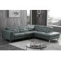 Canapé d'angle avec un relax électrique en cuir de buffle italien de luxe 6 places REVOLAX gris foncé, angle droit, POUF OFFERT Canapé d'angle avec un relax électrique en cuir de buffle italien de luxe 6 places REVOLAX gris foncé, angle droit, POUF OFFERT