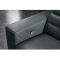 Canapé d'angle avec un relax électrique en cuir de buffle italien de luxe 6 places REVOLAX gris foncé, angle droit, POUF OFFERT Canapé d'angle avec un relax électrique en cuir de buffle italien de luxe 6 places REVOLAX gris foncé, angle droit, POUF OFFERT