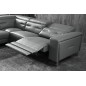 -Canapé d'angle avec un relax électrique en cuir de buffle italien de luxe 6 places REVOLAX noir, angle gauche, POUF OFFERT - -Canapé d'angle avec un relax électrique en cuir de buffle italien de luxe 6 places REVOLAX noir, angle gauche, POUF OFFERT -
