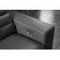 -Canapé d'angle avec un relax électrique en cuir de buffle italien de luxe 6 places REVOLAX noir, angle gauche, POUF OFFERT - -Canapé d'angle avec un relax électrique en cuir de buffle italien de luxe 6 places REVOLAX noir, angle gauche, POUF OFFERT -