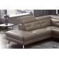 Canapé d'angle avec un relax électrique en cuir de buffle italien de luxe 6 places REVOLAX moka, angle gauche, POUF OFFERT Canapé d'angle avec un relax électrique en cuir de buffle italien de luxe 6 places REVOLAX moka, angle gauche, POUF OFFERT