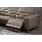 Canapé d'angle avec un relax électrique en cuir de buffle italien de luxe 6 places REVOLAX moka, angle gauche, POUF OFFERT Canapé d'angle avec un relax électrique en cuir de buffle italien de luxe 6 places REVOLAX moka, angle gauche, POUF OFFERT