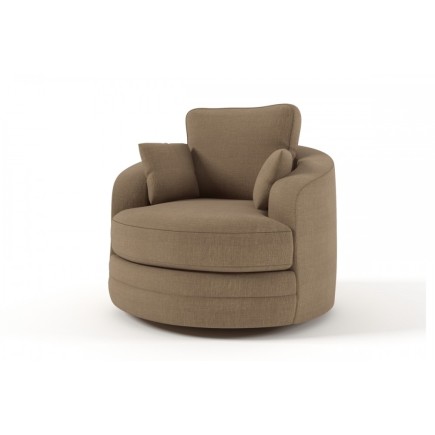 Fauteuil 1 place PIVOTANT en tissu de qualité SWITY, beige